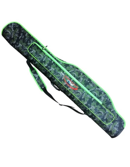 Husa semirigida lansete FL Green Camo, 150cm, 2 compartimente