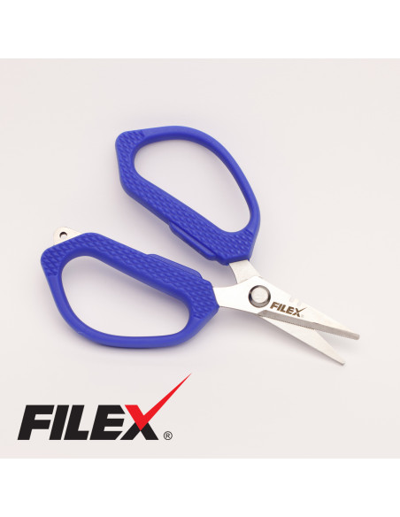 Foarfeca Filex Cu Microzimiti Cu Maner Soft De Cauciuc Foarfeca Filex Cu Microzimiti Cu Maner Soft De Cauciuc