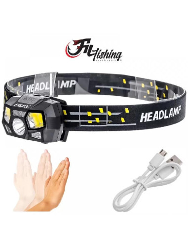 Lanterna De Cap Reincarcabila Cu Senzor De Miscare Filfishing Filex Headlamp 120lm