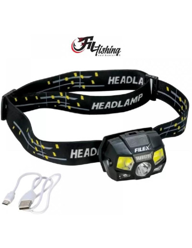 Lanterna De Cap Reincarcabila Cu Senzor De Miscare Filfishing Filex Headlamp 120lm
