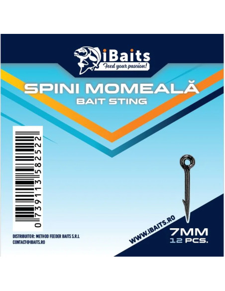 Spin momeala iBaits Bait Sting, 7 mm,12 buc/plic