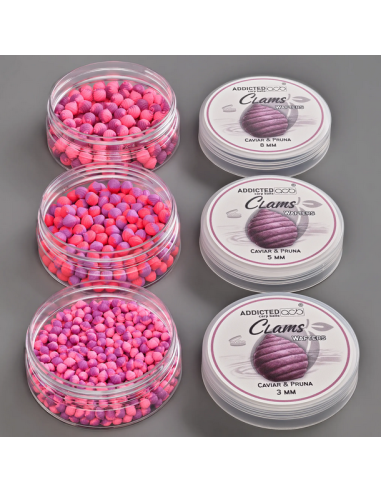 Wafters Addicted Carp Baits Clams, Caviar Pruna, 20/25g
