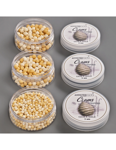 Wafters Addicted Carp Baits Clams, Cocos Vanilie, 20/25g