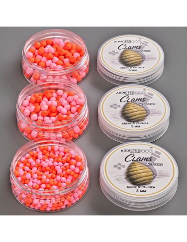 Wafters Addicted Carp Baits Clams, Miere Palinca, 20/25g
