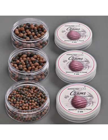 Wafters Addicted Carp Baits Clams, Monster Crab Pruna, 20/25g