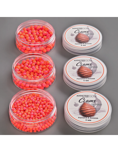 Wafters Addicted Carp Baits Clams, Piersica Banana, 20/25g