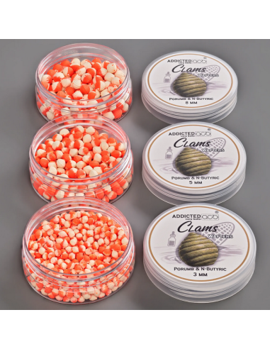 Wafters Addicted Carp Baits Clams, Porumb N butyric, 20/25g