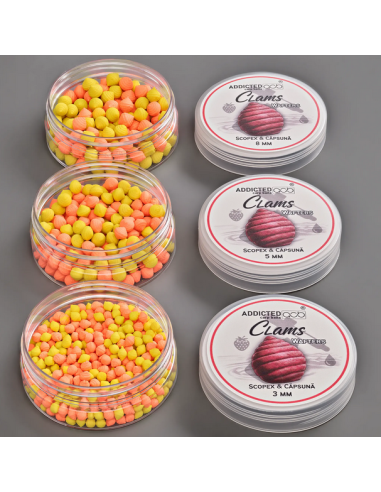 Wafters Addicted Carp Baits Clams, Scopex Capsuna, 20/25g