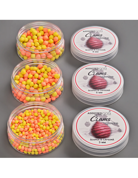 Wafters Addicted Carp Baits Clams, Scopex Capsuna, 20/25g Wafters Addicted Carp Baits Clams, Scopex Capsuna, 20/25g