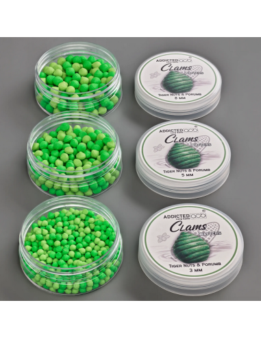 Wafters Addicted Carp Baits Clams, Tiger Nuts Porumb, 20/25g