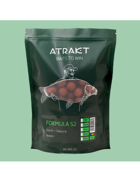 Boilies de Nadit Atrakt Formula S2, Squid & Strawberry, Solubil, 1kg Boilies de Nadit Atrakt Formula S2, Squid & Strawberry, Solubil, 1kg