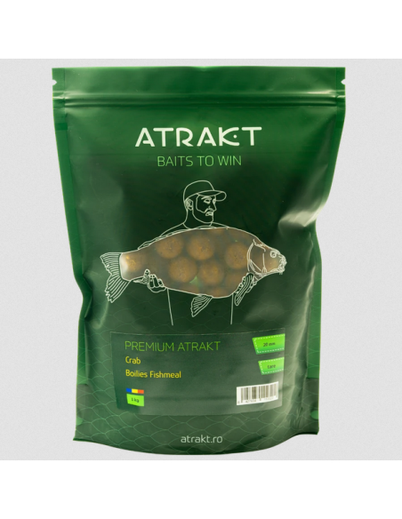 Boilies de Nadit Atrakt Premium, Crab, Tare, 1kg Boilies de Nadit Atrakt Premium, Crab, Tare, 1kg