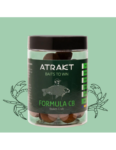 Boilies de Carlig Atrakt Formula CB, Crab, Solubil, 160g Boilies de Carlig Atrakt Formula CB, Crab, Solubil, 160g