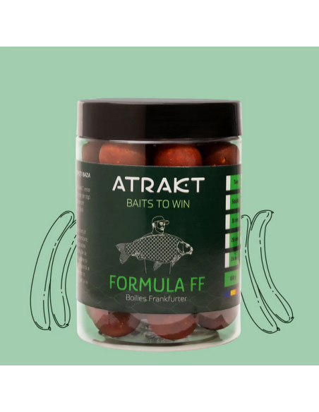 Boilies de Carlig Atrakt Formula FF, Frankfurter, Solubil, 160g Boilies de Carlig Atrakt Formula FF, Frankfurter, Solubil, 160g