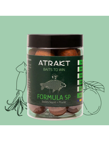 Boilies de Carlig Atrakt Formula SP, Squid & Plum, Solubil, 160g