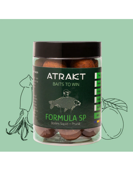 Boilies de Carlig Atrakt Formula SP, Squid & Plum, Solubil, 160g Boilies de Carlig Atrakt Formula SP, Squid & Plum, Solubil, 160g