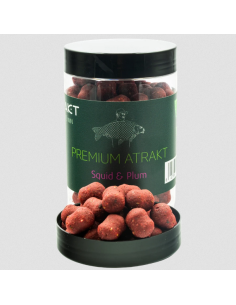 Boilies de Carlig Atrakt Premium Dumbell, Squid & Plum, Tare, 160g