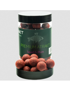 Boilies de Carlig Atrakt Premium, Squid & Plum, Tare, 160g
