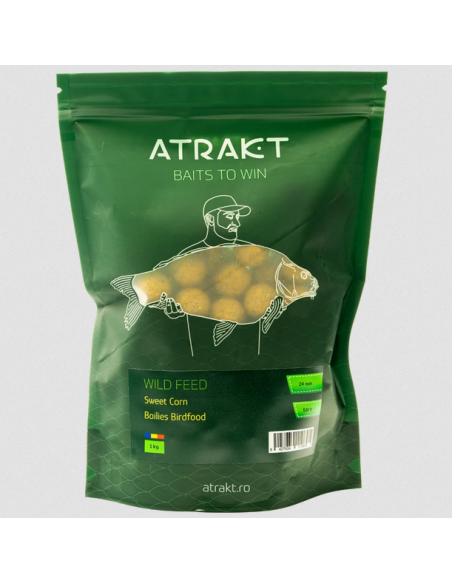 Boilies Atrakt Birdfood Wild Feed, Sweet Corn, Tare, 1kg Boilies Atrakt Birdfood Wild Feed, Sweet Corn, Tare, 1kg