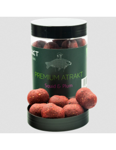 Boilies de Carlig Atrakt Premium Dumbell, Squid & Plum, Tare, 160g 2
