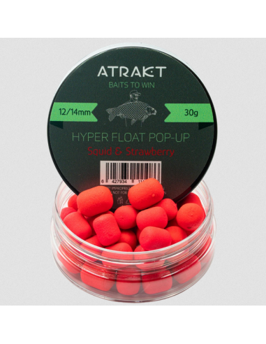 Pop-Up Atrakt Hyper Float, Squid & Strawberry, 12/14mm, 30g