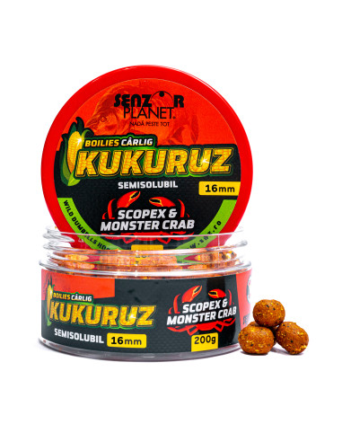 Boilies Pentru Carlig Senzor Planet Kukuruz, Scopex & Monster Crab, 200g