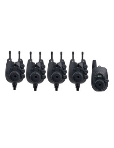 Set 4 Senzori + Statie Carp Pro Hastam Bite Alarm, Multicolor