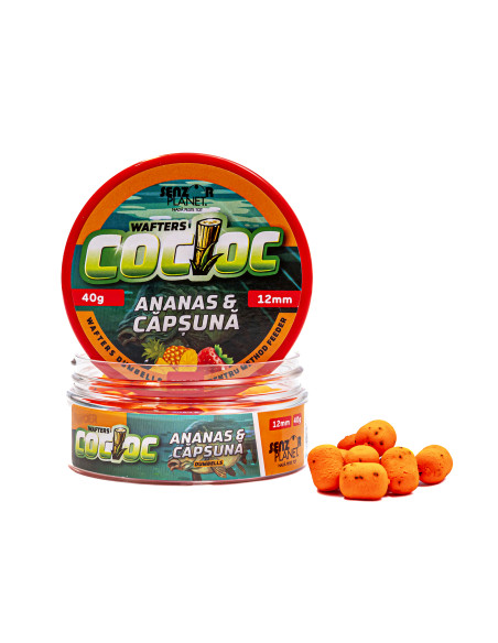 Wafters Senzor Planet Cocioc Dumbells, Ananas & Capsuna, 12mm, 40g Wafters Senzor Planet Cocioc Dumbells, Ananas & Capsuna, 12mm, 40g