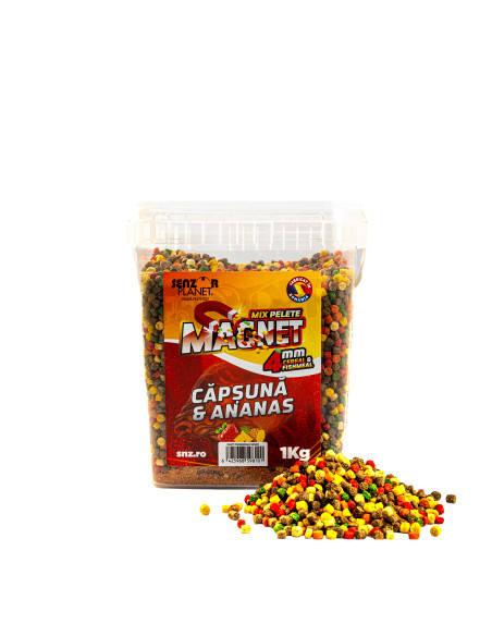 Pelete Senzor Planet Magnet, Capsuna & Ananas, 4mm, 1kg Pelete Senzor Planet Magnet, Capsuna & Ananas, 4mm, 1kg
