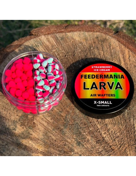 Wafters Feedermania Larva Air Two Tone XS, Strawberry-Ice Cream, 6mm