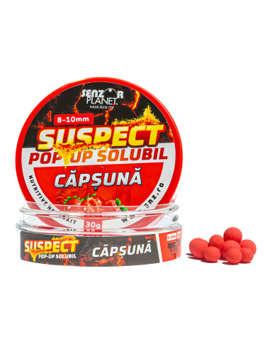 Pop-up Senzor Planet Suspect Solubil, Capsuna, 8-10mm, 30g