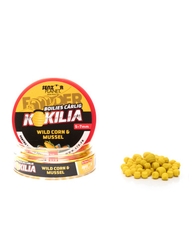 Boilies Pentru Carlig Senzor Planet Kokilia Method Feeder, Wild Corn & Mussel, 5-7mm, 30g