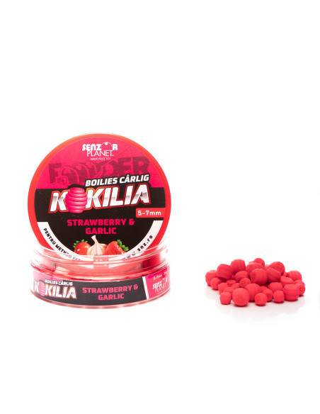 Boilies Pentru Carlig Senzor Planet Kokilia Method Feeder, Strawberry & Garlic, 5-7mm, 30g