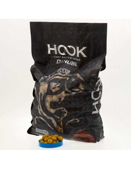 Boilies Semisolubil Hook Baits BF, Sweet Corn, 24mm, 10kg
