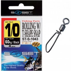 VARTEJ ROLLING + AGRAFA W/T-SHAPE SNAP No. 1/0 - 60 Kg