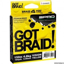Fir textil Spro Got Braid! Vision Yellow 150m Fir textil Spro Got Braid! Vision Yellow 150m