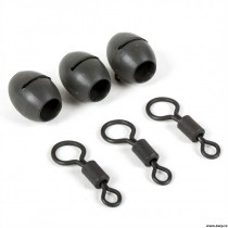 PB Products Downforce Naked Chod Bead and Big Eye Swivel 3buc/plic PB Products Downforce Naked Chod Bead and Big Eye Swivel 3buc/plic