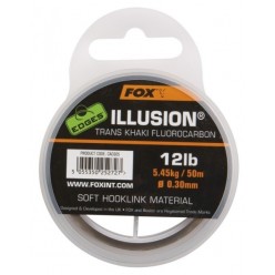 Fir Fluocarbon FOX Illusion Soft Hooklink Trans Khaki