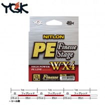 Fir YGK Niton PE Finesse Stage WX4 70m rosu cu alb