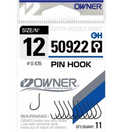 Carlig Owner PIN HOOK cod 50922 Negru Crom