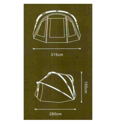 Carp Pro - Cort pescuit 2 persoane
