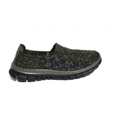 ESPADRILE NAVITAS LITE WEAVES SLIP ON SHOES BLACK CAMO