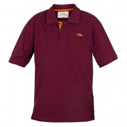 TRICOU FOX CHUNK POLO BURGUNDY - ORANGE