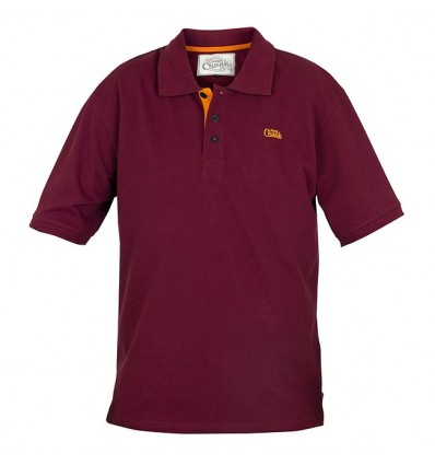TRICOU FOX CHUNK POLO BURGUNDY - ORANGE