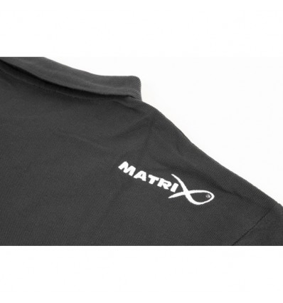 TRICOU MATRIX POLO BLACK-GREY