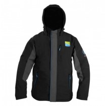 JACHETA PRESTON SOFT SHELL HOODED FLEECE GREY-BLACK JACHETA PRESTON SOFT SHELL HOODED FLEECE GREY-BLACK