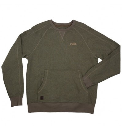 BLUZA FOX CHUNK® CREW POUCH SWEATSHIRT GREEN MARL