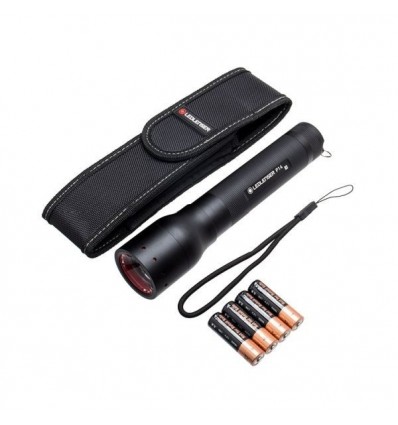 LANTERNA LED LENSER P14 800 LUMENI 4XAA + HUSA