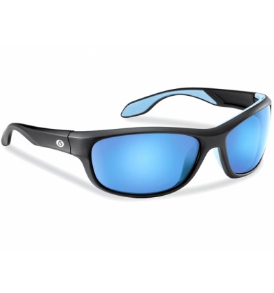 Ochelari Flying Fisherman Cayo Matte Black Smoke Blue Mirror
