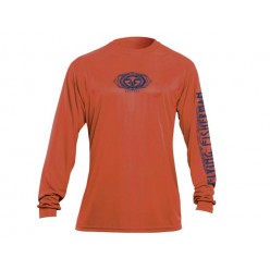 Flying Fisherman Logo Performance Tee Burnt Orange
